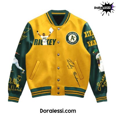 Oakland Athletics MLB Rickey Henderson 24 Baseball Jacket