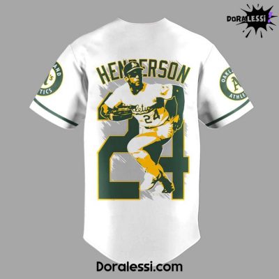 Oakland Athletics MLB Rickey Henderson 24 Baseball Jersey