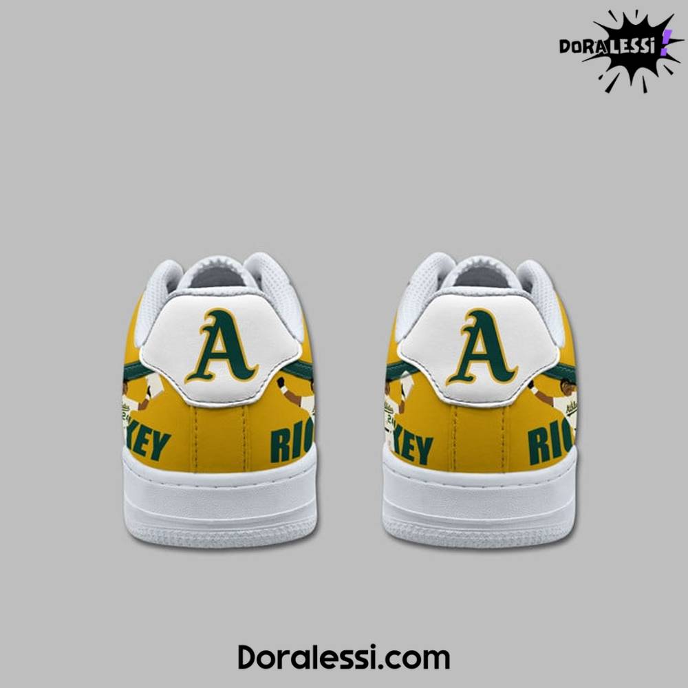 Oakland Athletics MLB Rickey Henderson 24 Sign Air Force 1 Shoes Doralessi