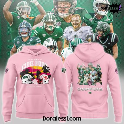 Ohio Bobcats Cure Bowl Champions Pink Hoodie