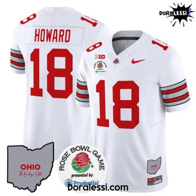 Ohio State Buckeyes ‘Heritage Stripe’ Rose Bowl Vapor Limited Football Jersey