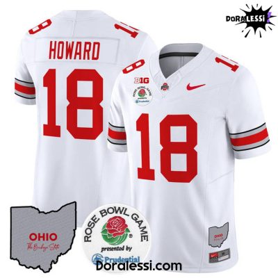 Ohio State Buckeyes Rose Bowl Vapor Limited White Football Jersey