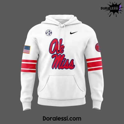 Ole Miss Rebels Football 2024 Firefighter Appreciation Night White Hoodie