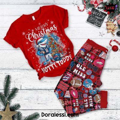 Ole Miss Rebels Merry Christmas Hotty Toddy Pyjama Set