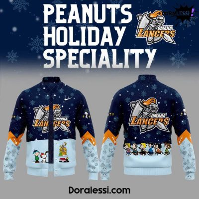 Omaha Lancers Peanuts Holiday Speciality X Snoopy Baseball Jacket