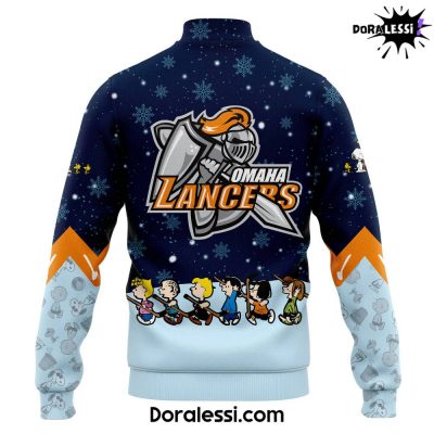 Omaha Lancers Peanuts Holiday Speciality X Snoopy Baseball Jacket