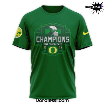 Oregon Ducks 2024 Big Ten Football Conference Champions Undefeated Schedule Tee