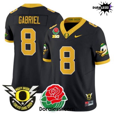 Oregon Ducks 2025 Rose Bowl Game & BIG Patch Vapor Limited Football Jersey