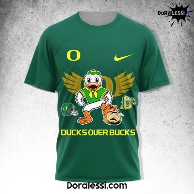 Oregon Ducks Ducks Over Bucks Green Tee