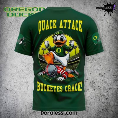 Oregon Ducks Quack Attack Buckeyes Crack Green Tee