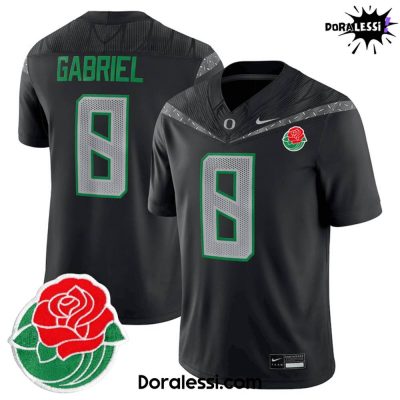 Oregon Ducks Rose Bowl Patch Vapor Black Football Jersey