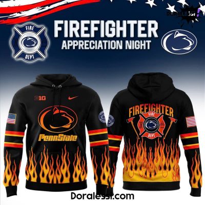 Penn State Football NCAA Firefighter Appreciation Night Black Hoodie