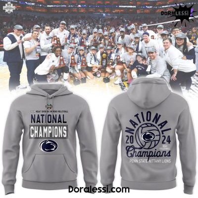 Penn State Nittany Lions 2024 NCAA Division I Womes Volleyball National Champions Grey Hoodie