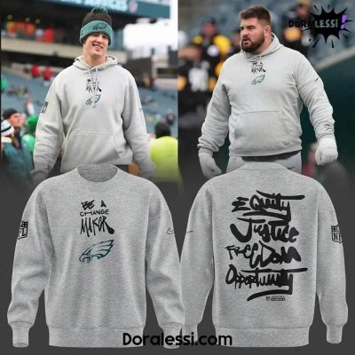 Philadelphia Eagles Be A Change Maker Grey Sweatshirt