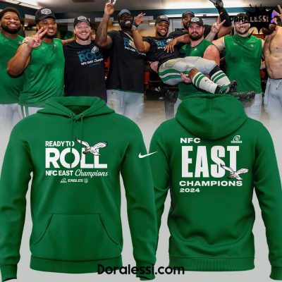 Philadelphia Eagles Locker Room NFC East Division Champions Kelly Green Hoodie