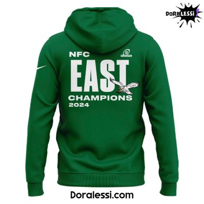 Philadelphia Eagles Locker Room NFC East Division Champions Kelly Green Hoodie