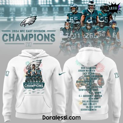 Philadelphia Eagles NFL Limited Autograph NFC EAST Division Champions White Hoodie