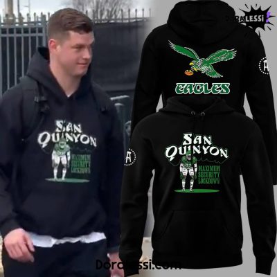 Philadelphia Eagles San Quinyon Maximum Security Lockdown Black Hoodie