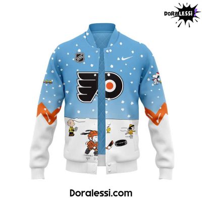 Philadelphia Flyers Peanuts & Snoopy Night Blue Baseball Jacket