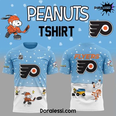 Philadelphia Flyers Peanuts & Snoopy Night Blue T-Shirt