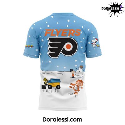 Philadelphia Flyers Peanuts Snoopy Night Blue TShirt