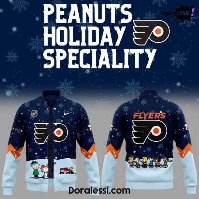 Philadelphia Flyers Peanuts & Snoopy Night Navy Baseball Jacket