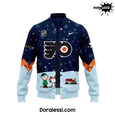 Philadelphia Flyers Peanuts & Snoopy Night Navy Baseball Jacket