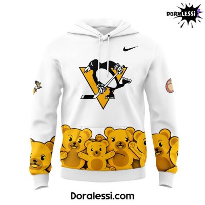 Pittsburgh Penguins Teddy Bear Toss White Hoodie