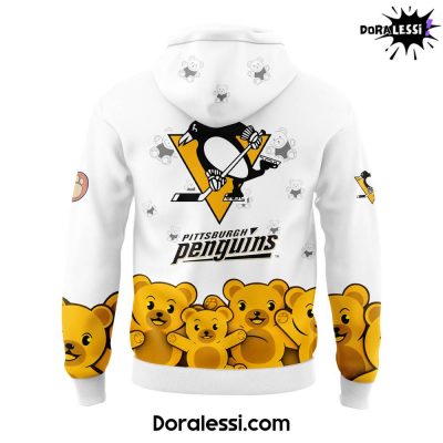 Pittsburgh Penguins Teddy Bear Toss White Hoodie