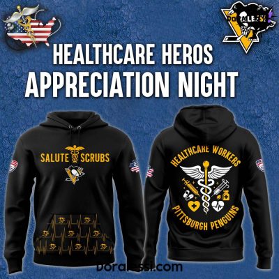 Pittsburgh Penguins x 2025 Healthcare Appreciation Night Premium Black Hoodie