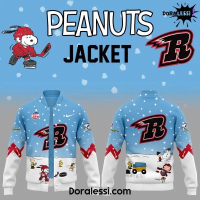 Rapid City Rush Peanuts & Snoopy Night Blue Baseball Jacket