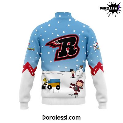 Rapid City Rush Peanuts Snoopy Night Blue Baseball Jacket