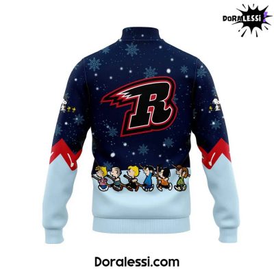 Rapid City Rush Peanuts Snoopy Night Navy Baseball Jacket