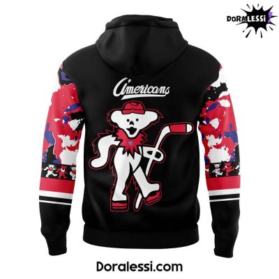 Rochester Americans Grateful Dead Night Black Hoodie