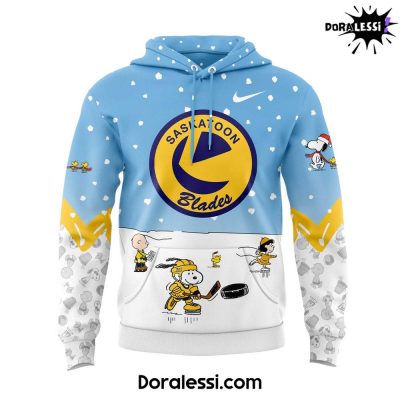 Saskatoon Blades Peanuts And Snoopy Night Hoodie