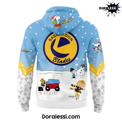 Saskatoon Blades Peanuts And Snoopy Night Hoodie