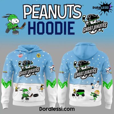 Savannah Ghost Pirates Peanuts & Snoopy Night Blue Hoodie