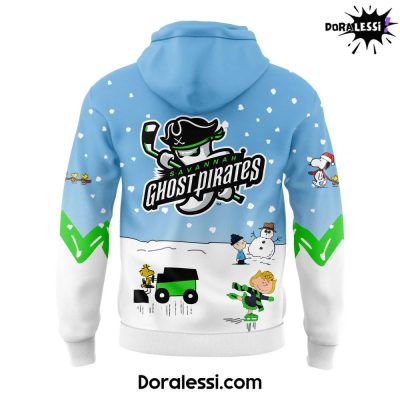 Savannah Ghost Pirates Peanuts Snoopy Night Blue Hoodie