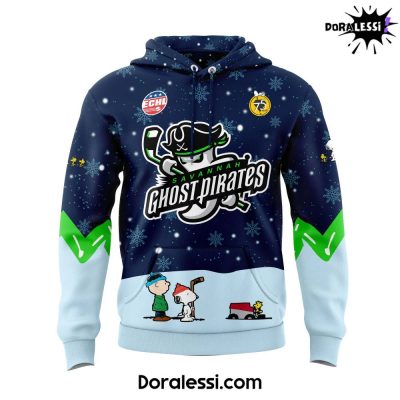 Savannah Ghost Pirates Peanuts & Snoopy Night Navy Hoodie