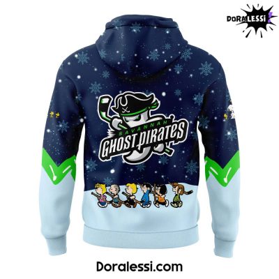 Savannah Ghost Pirates Peanuts Snoopy Night Navy Hoodie