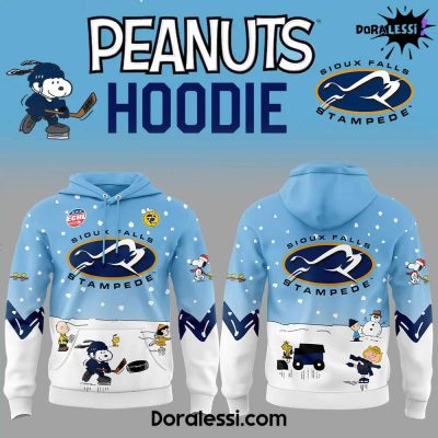 Sioux Falls Stampede Peanuts & Snoopy Night Blue Hoodie