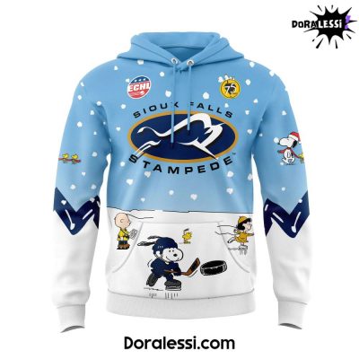 Sioux Falls Stampede Peanuts & Snoopy Night Blue Hoodie