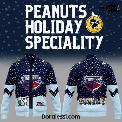 South Carolina Stingrays Peanuts & Snoopy Night Navy Baseball Jacket