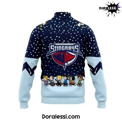 South Carolina Stingrays Peanuts Snoopy Night Navy Baseball Jacket