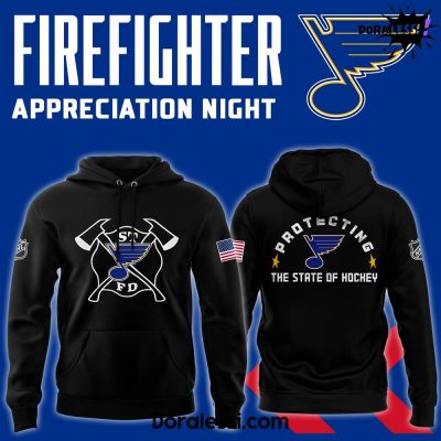 St. Louis Blues x 2024 Firefighter Appreciation Night Premium Limited Hoodie