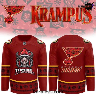 St. Louis Blues x 2024 NHL Christmas Devil Krampus Holiday Premium Hockey Jersey