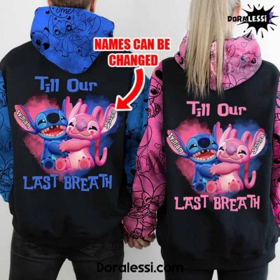 Stitch From Our First Kiss Till Our Last Breath Custom Hoodie