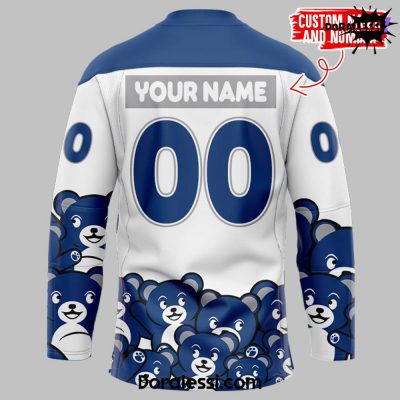 Syracuse Crunch Teddy Bear Toss Personalization White Hockey Jersey