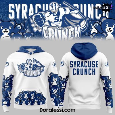 Syracuse Crunch Teddy Bear Toss White Hoodie