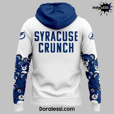 Syracuse Crunch Teddy Bear Toss White Hoodie